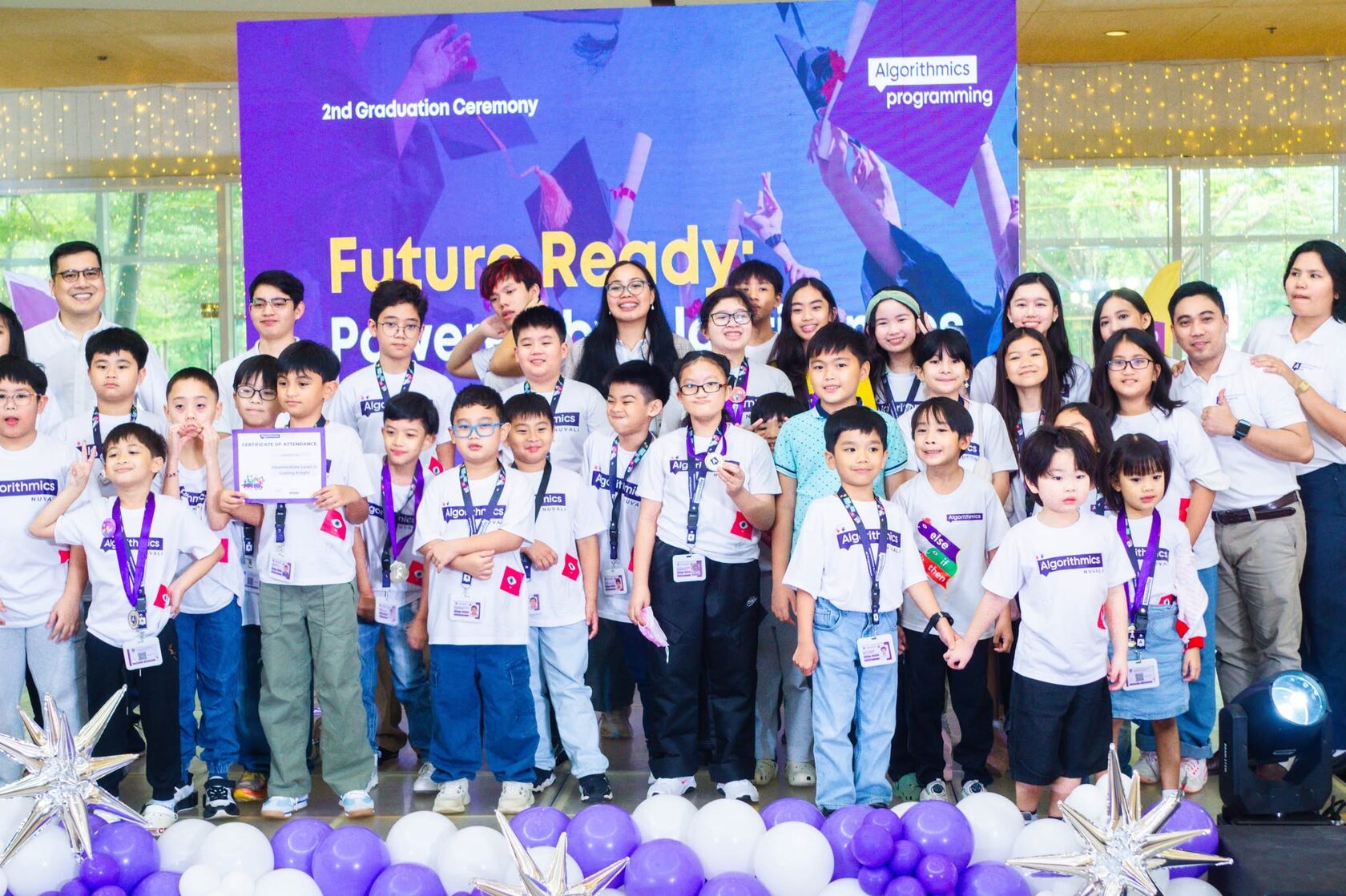 students at an Algorithmics coding school