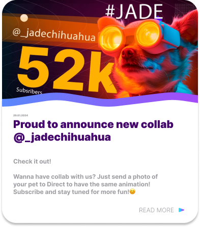 a news card that a new person with a nickname on Instagram has joined @_jadechihuahua