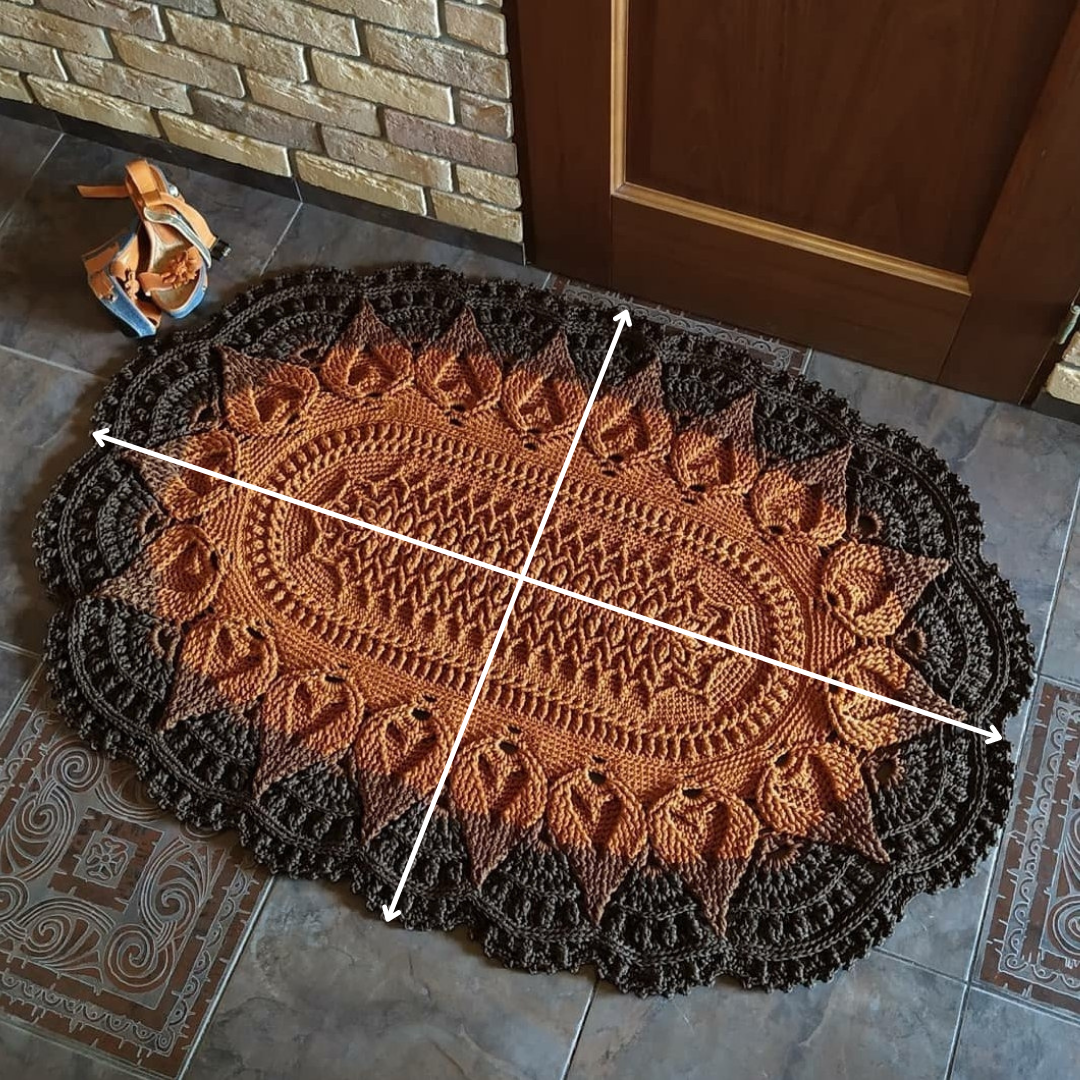 Как связать крючком коврик на пол: пошаговая инструкция