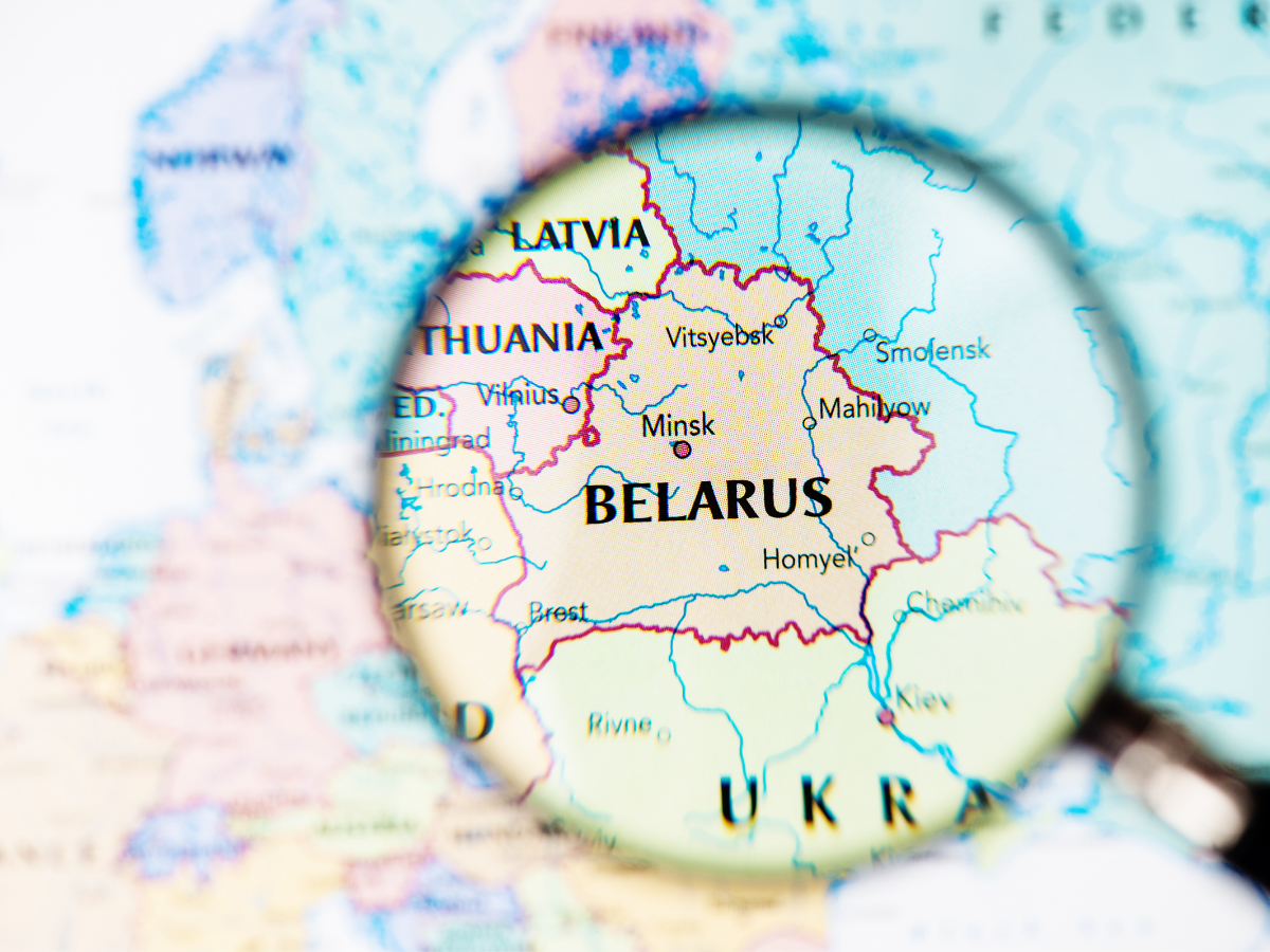 Карта Беларуси на английском. Добро пожаловать в Беларусь.