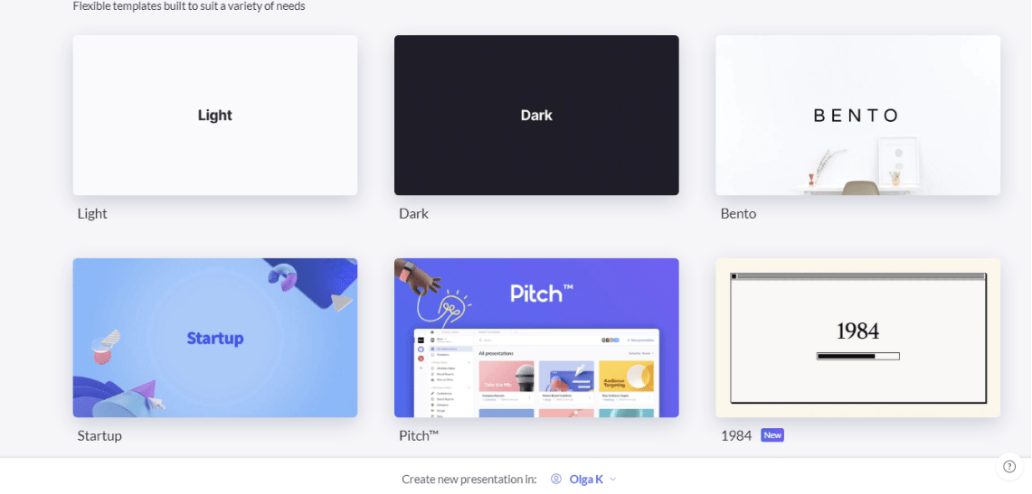 шаблоны в Pitch
