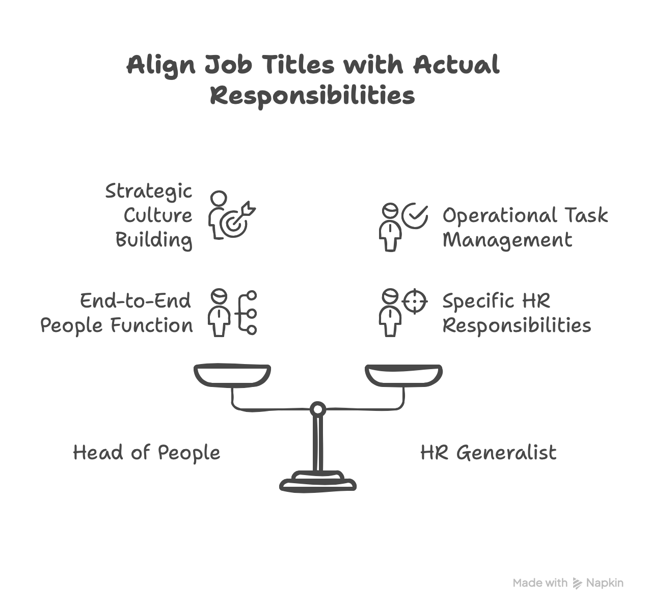 Align Job titles with actual responsibilities- how to do it?