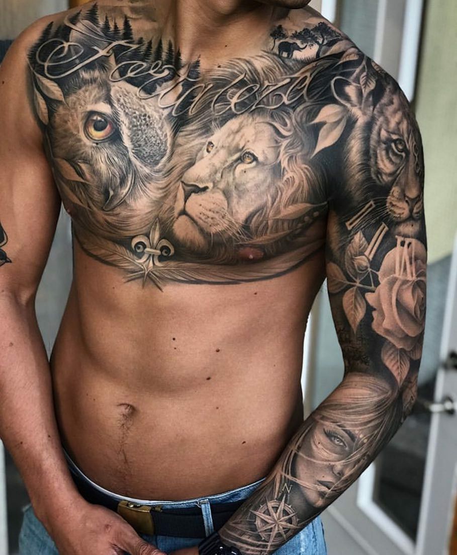 татуировки на одну часть груди фото 79