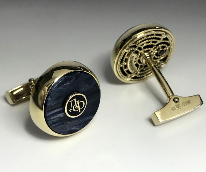 запонки с инициалами ДФ