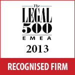Legal 500 recognized