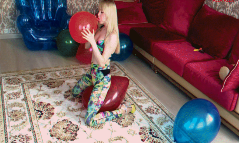 Balloon fetish girl Alla Alex