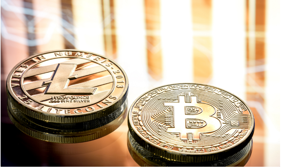 Best Crypto to Scalp: Litecoin and Bitcoin coins closeup