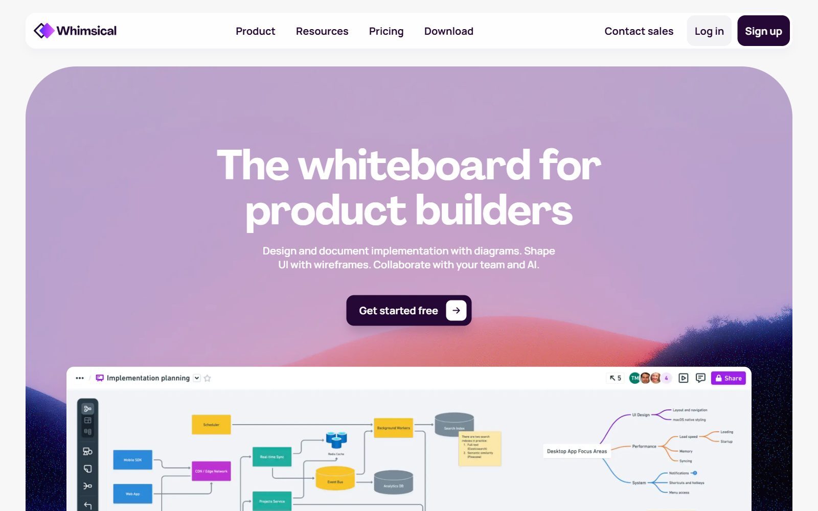 Whimsical homepage screenshot (October 2026)