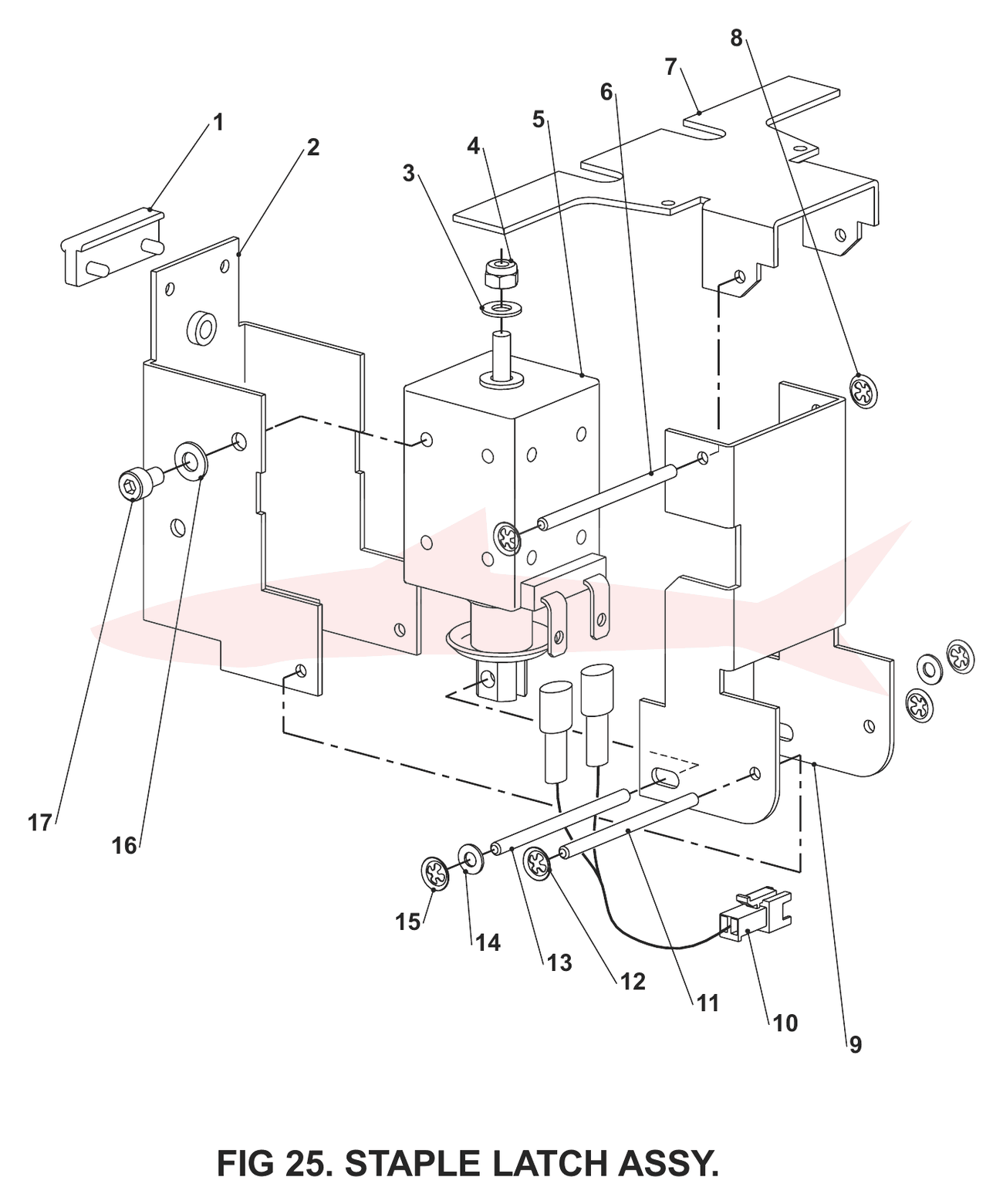 Morgana BookMaster Pro Fig 25 Staple Latch Assy — схема деталей