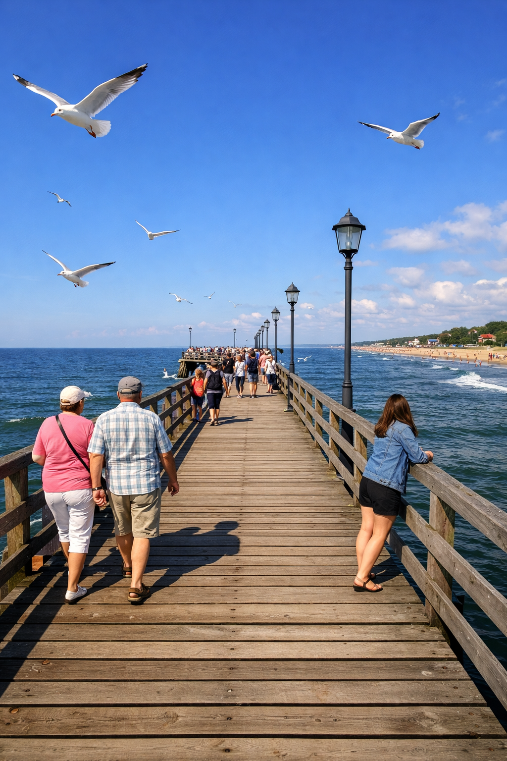 Пирс в Зеленоградске: прогулка над морем