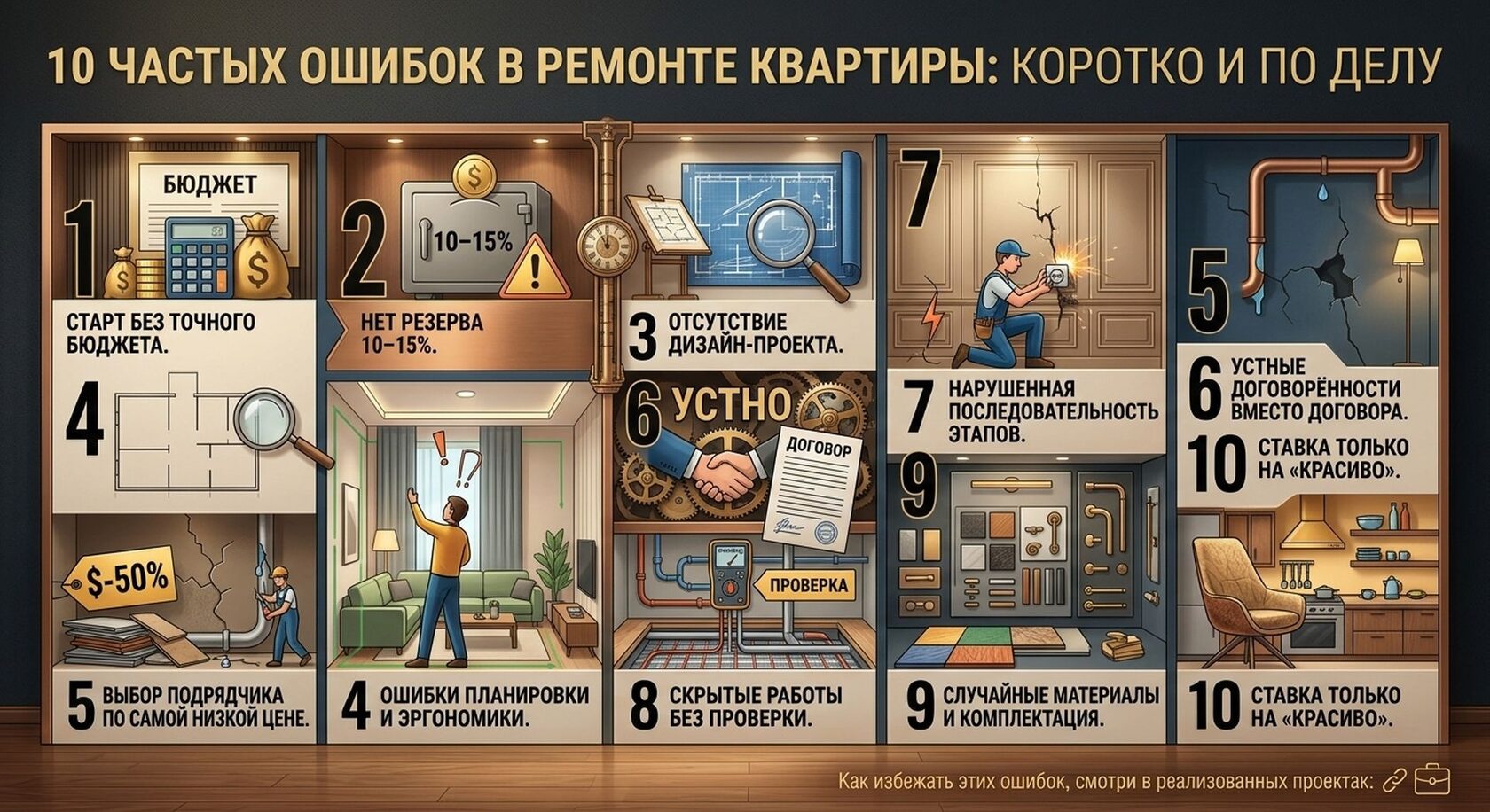 Ошибки в ремонте квартиры