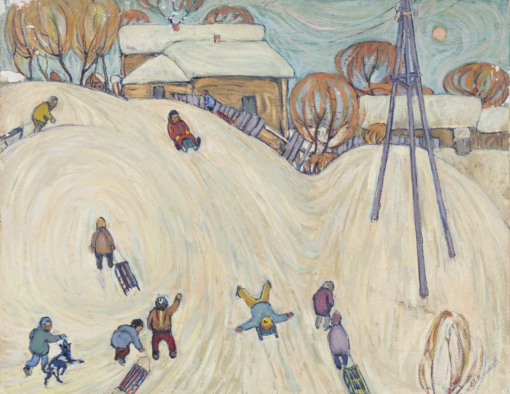 Катание с горы. 1967 