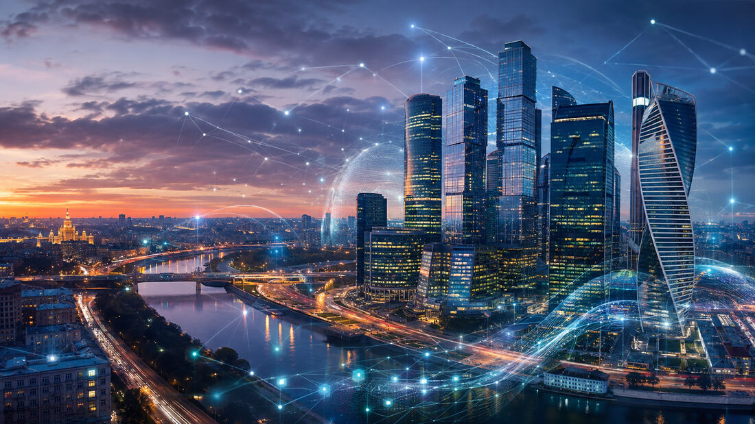 Москва-Сити и визуальная метафора GEO-продвижения недвижимости в нейросетях