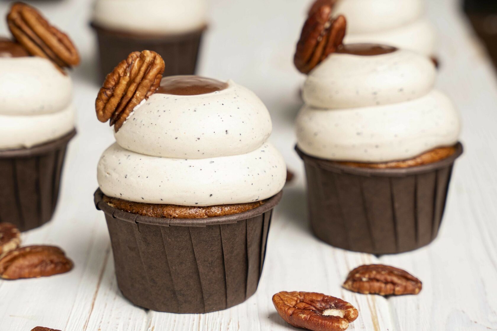 Gluten-free Cupcake with Coffee and Pecan