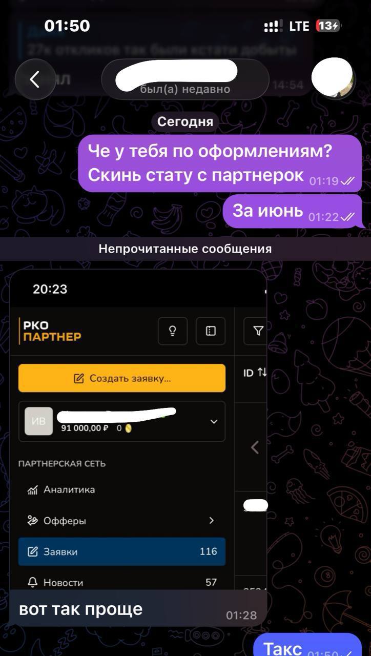 Скриншот рекламного кабинета Дмитрия