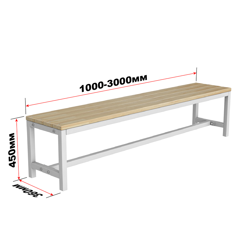 Схема лавочки без спинки