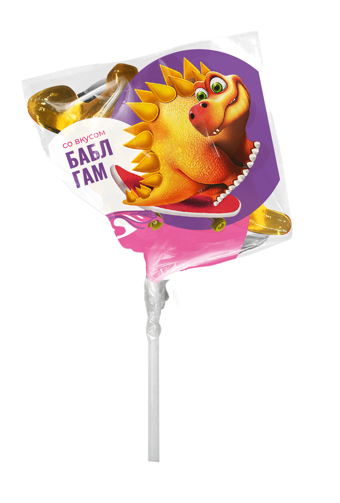 леденец на палочке в форме стегозавра