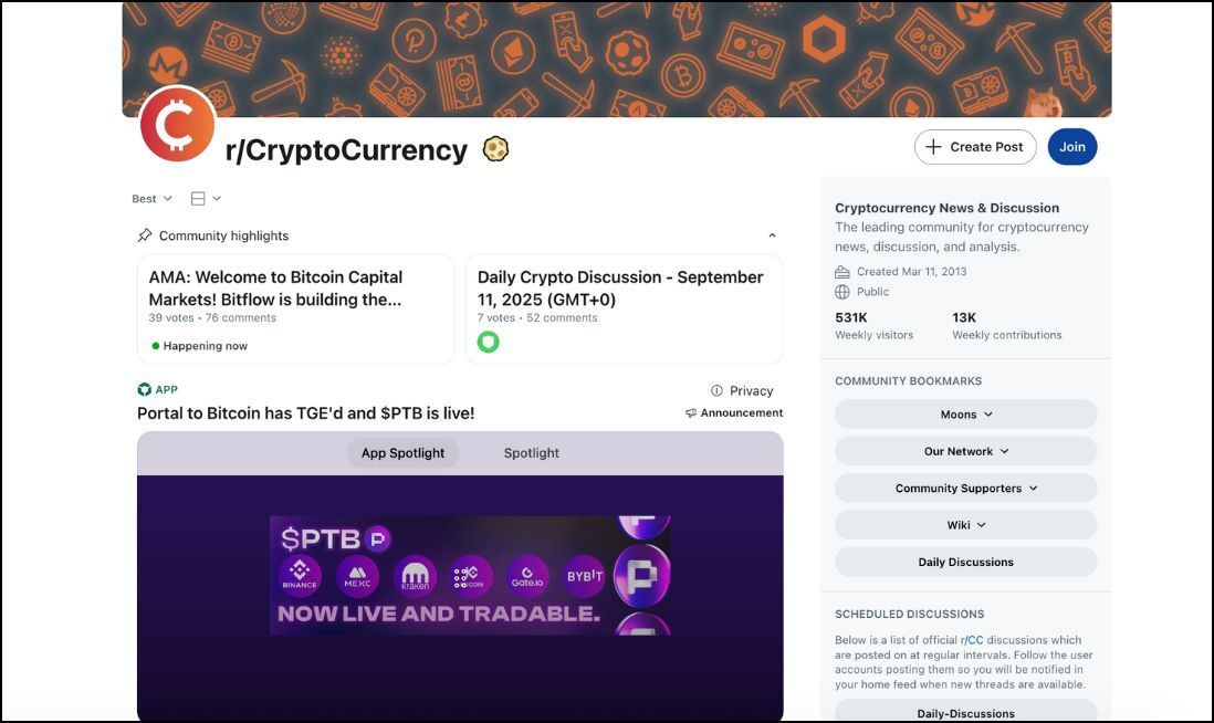 Reddit Crypto Communities