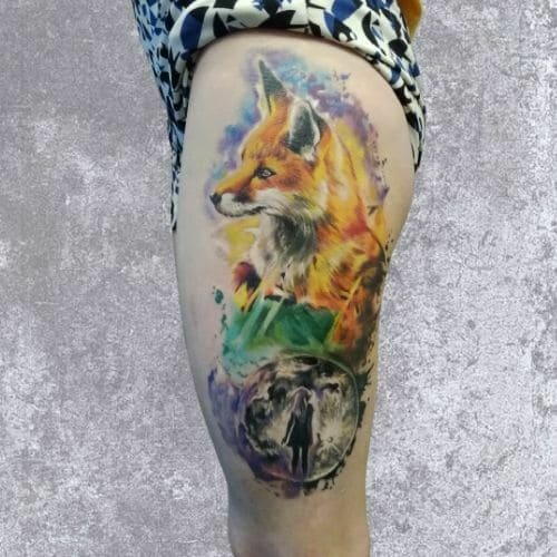татуировка лиса, тату салоны Перми