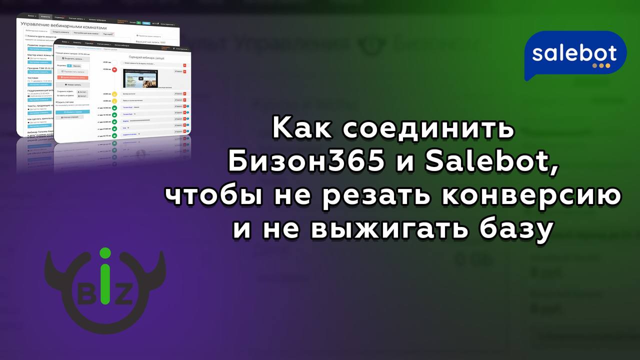 Оформление вебинарной комнаты бизон 365