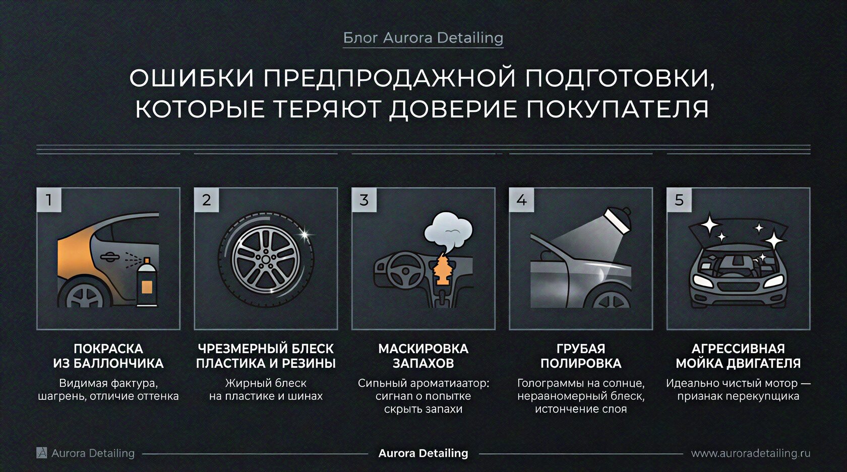 Частые ошибки при подготовке машины к продаже