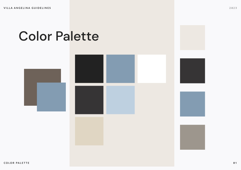 Villa Angelina — color palette