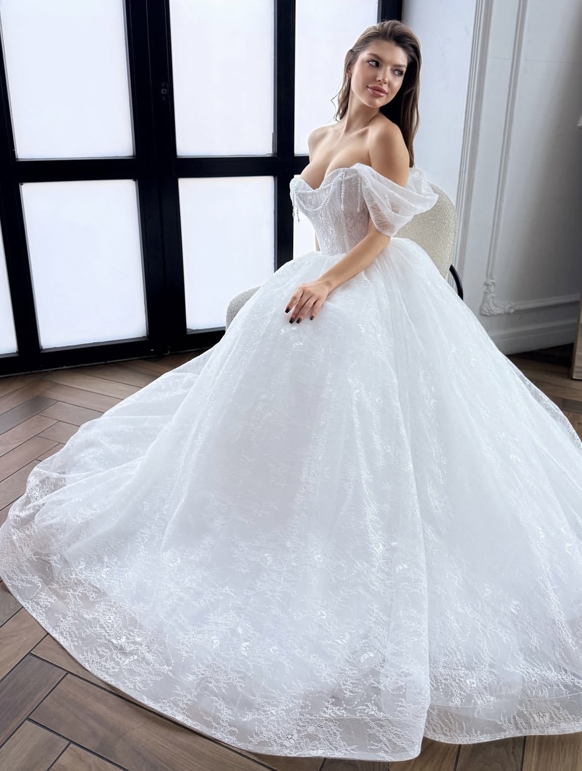 воздушное свадебное платье