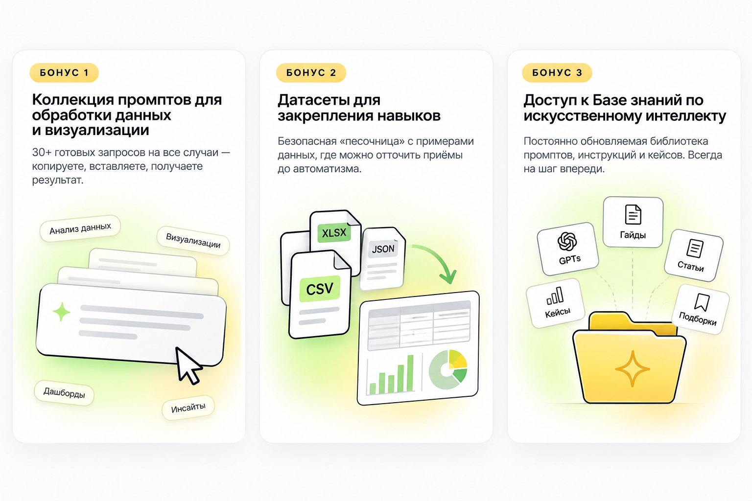 Коллекция промптов для обработки данных и визуализации