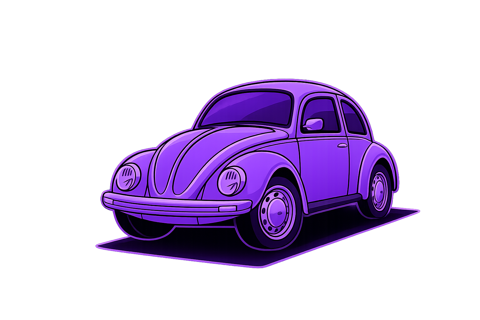 Фиолетовый автомобиль