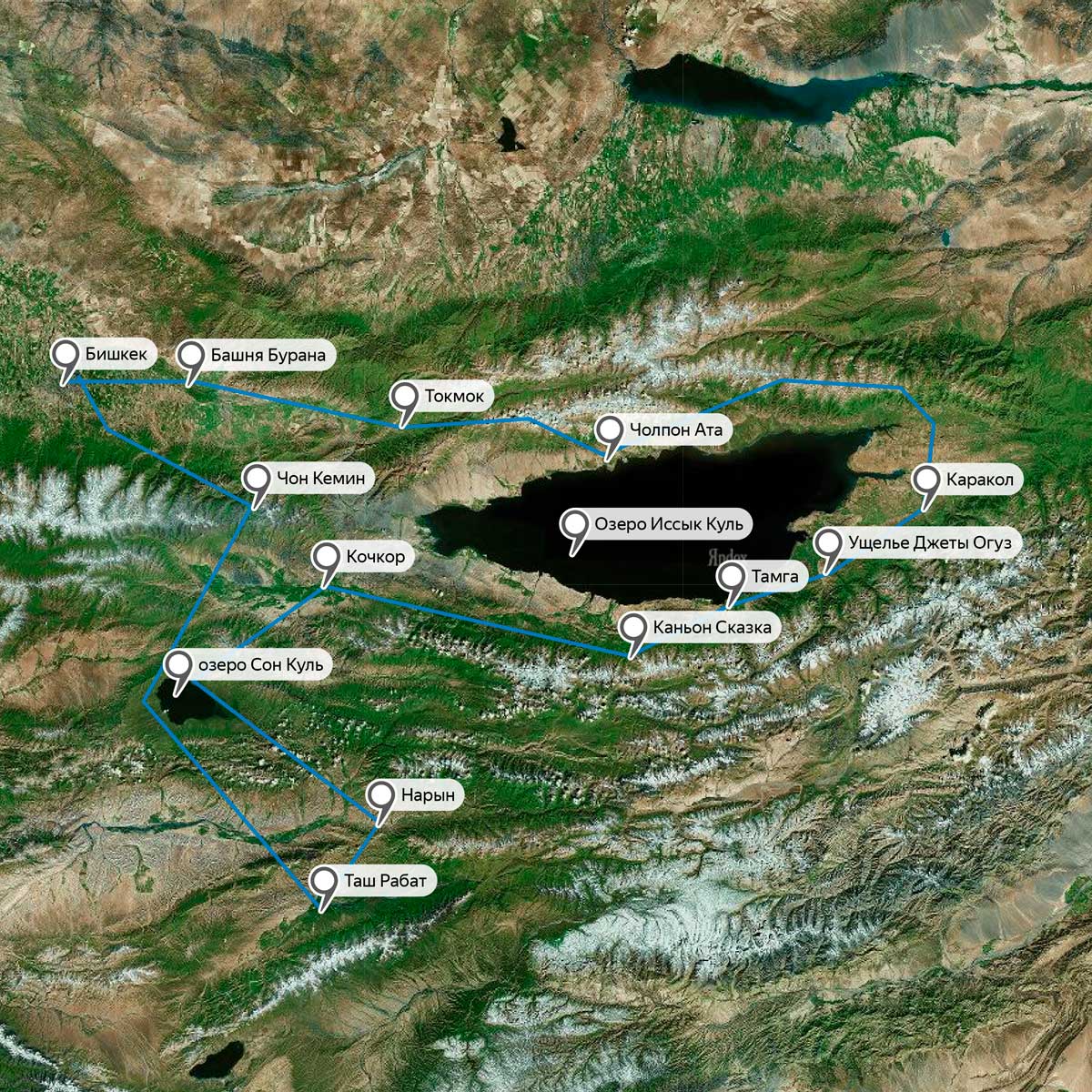 карта озеро иссык куль