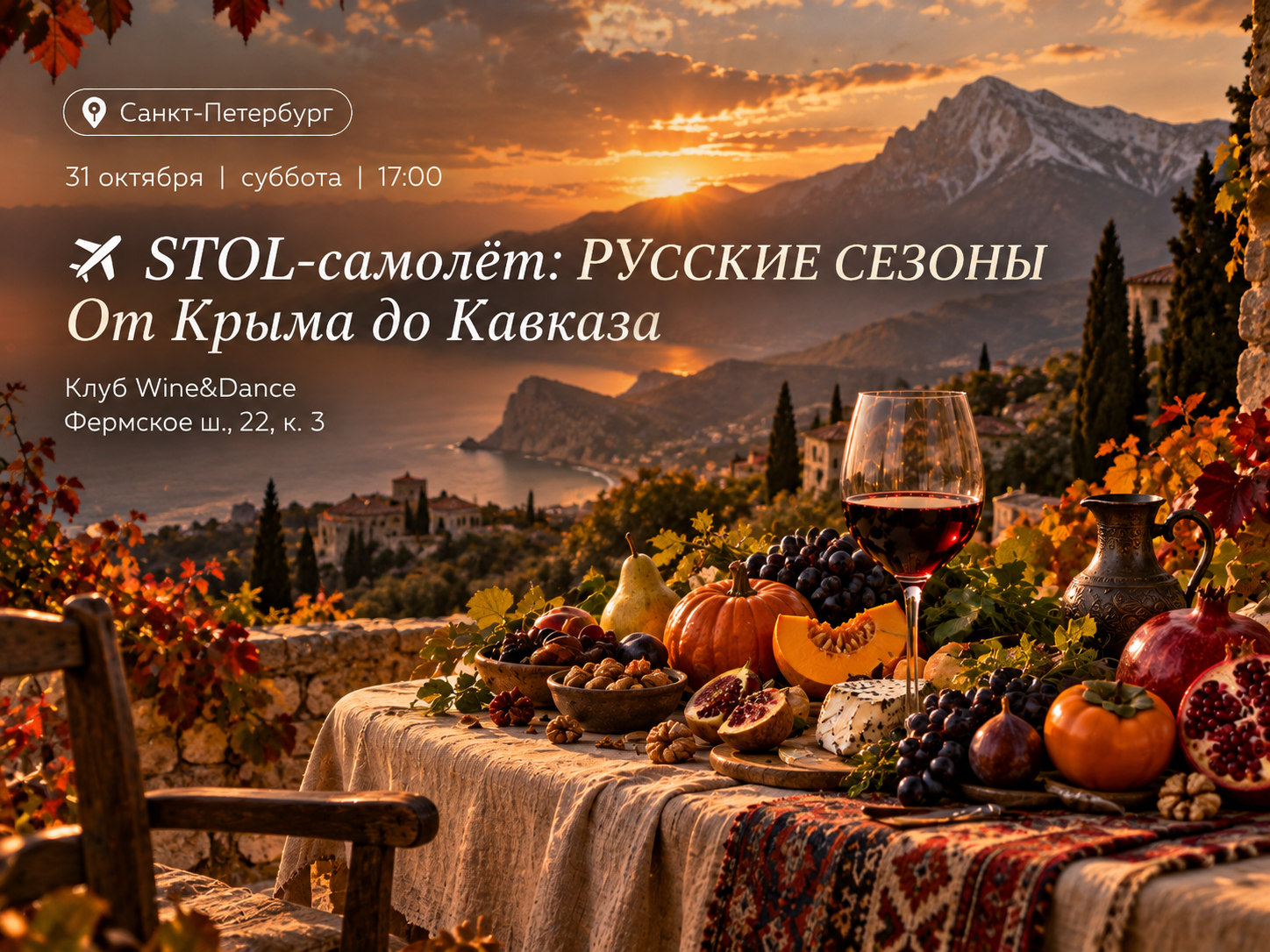 Стол-самолёт «Русские сезоны: от Крыма до Кавказа»