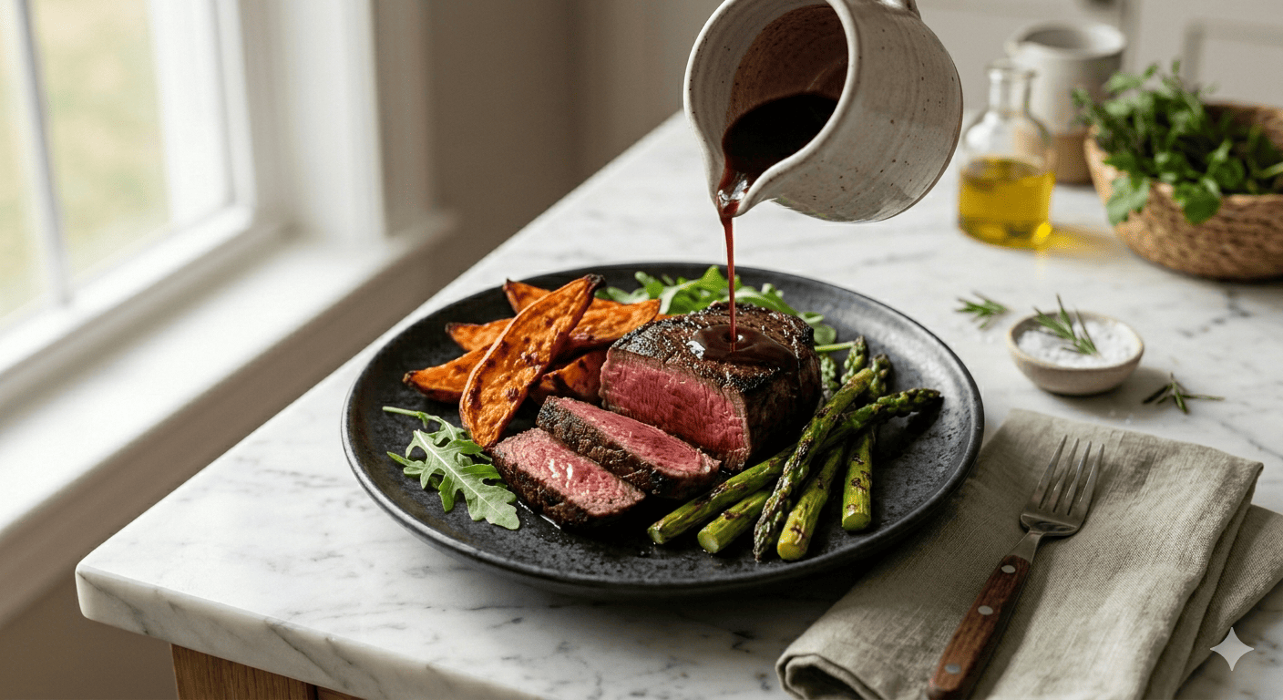 Kas Gelişimi İçin Power Steak: Biftek, Tatlı Patates ve Kuşkonmaz