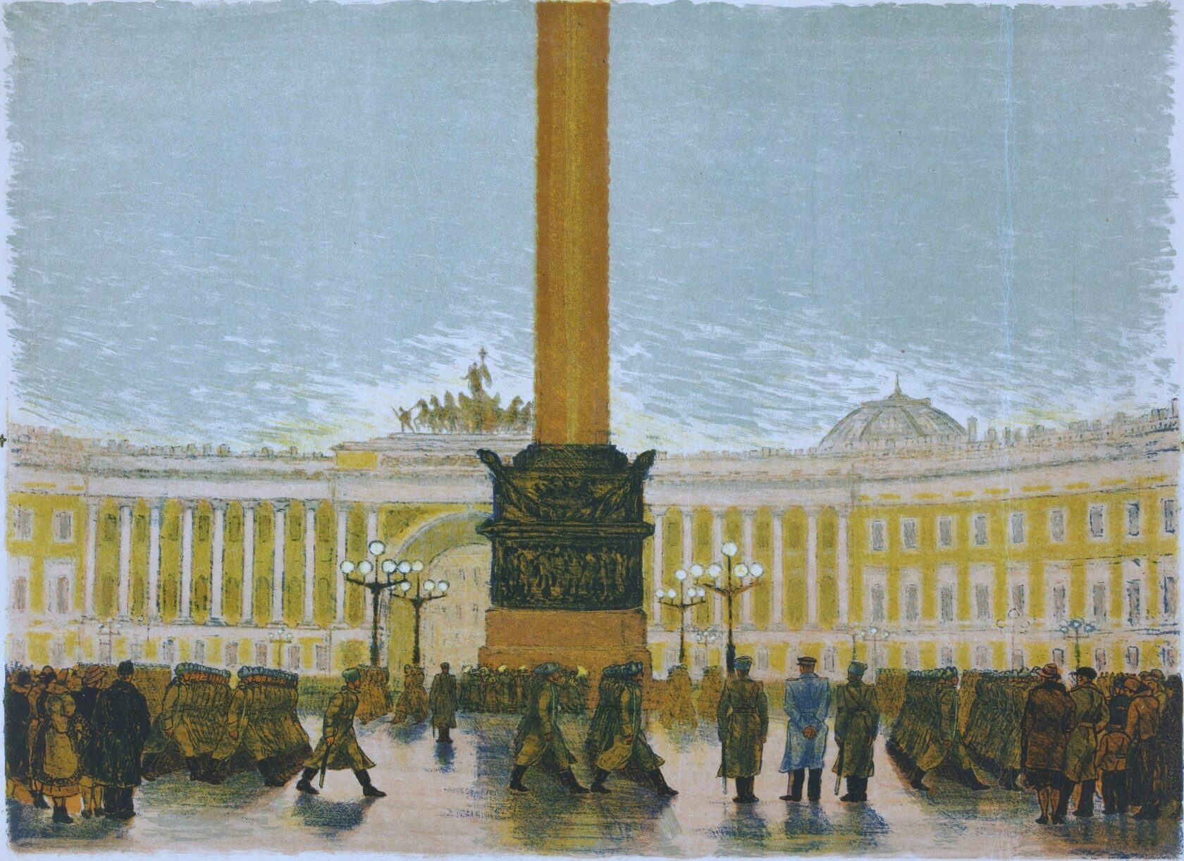 Подготовка к параду на Дворцовой площади. 1948 