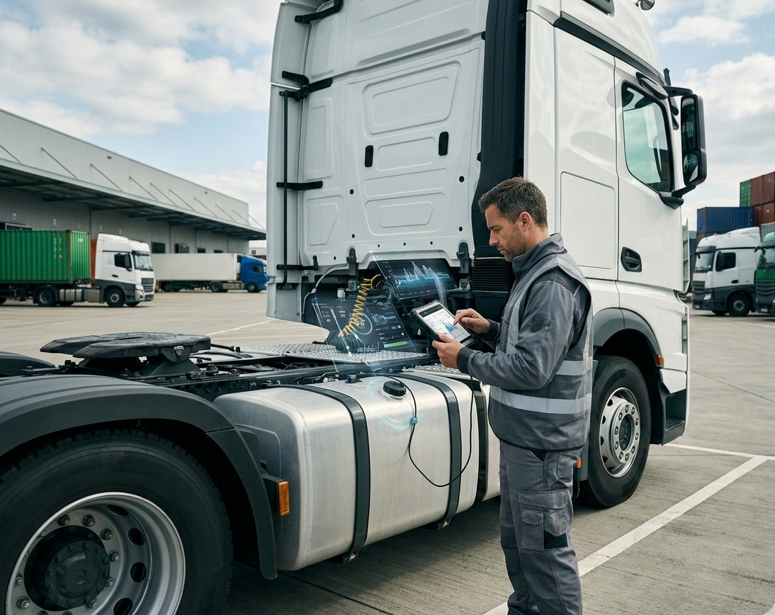 система контроля топлива грузового транспорта