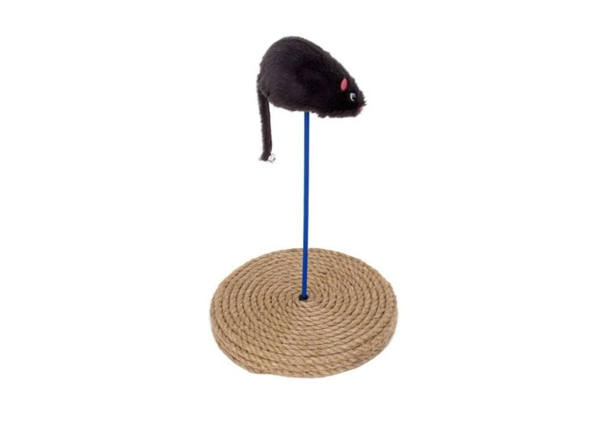 Игрушка для кошек Мышь на пружине