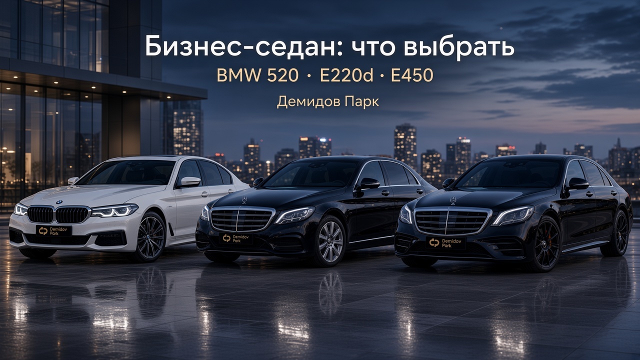 Какой бизнес-седан арендовать в Нижнем Новгороде: E220d, BMW 520 или E450