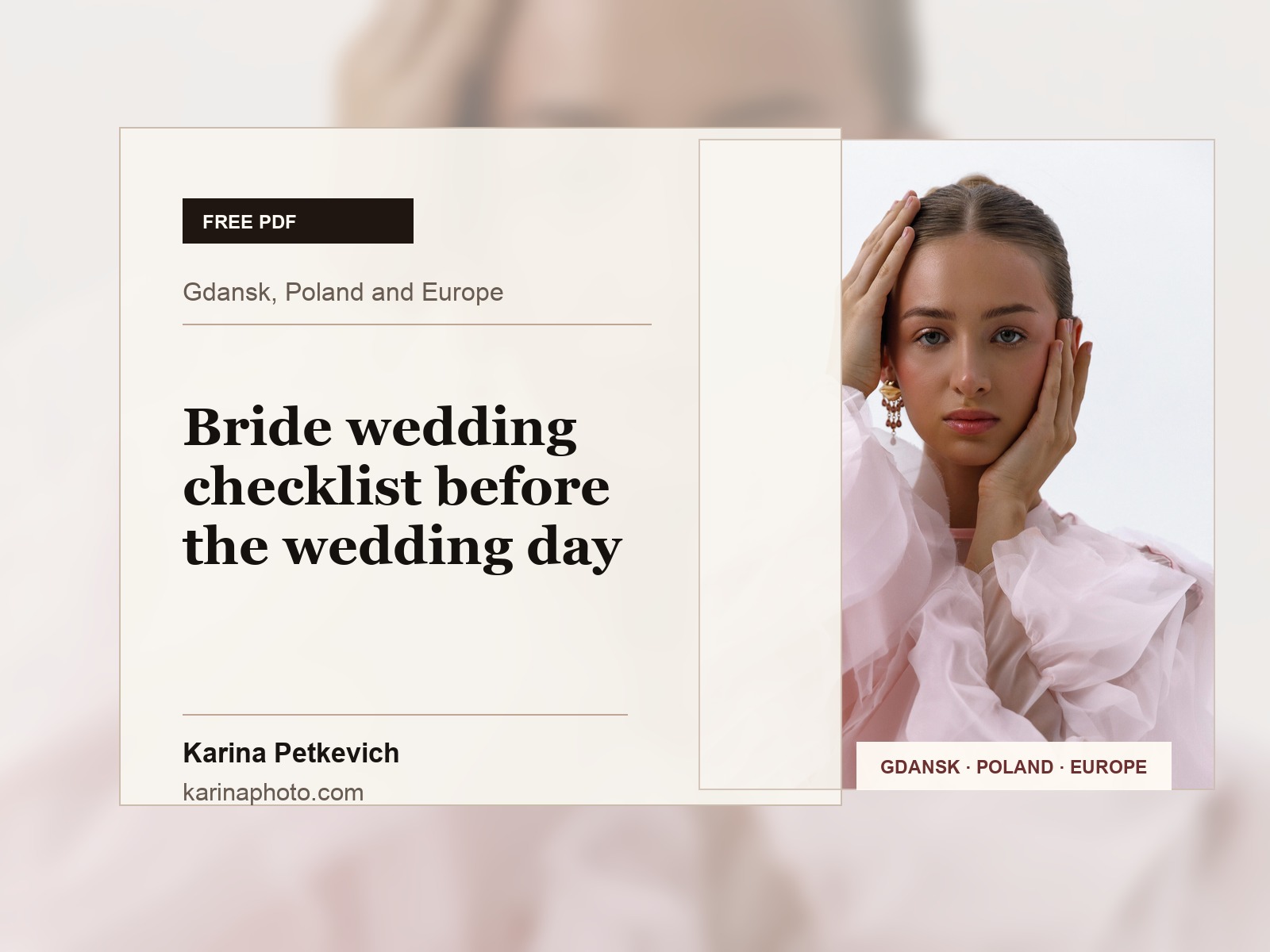 Bride wedding checklist: what to prepare before the wedding day