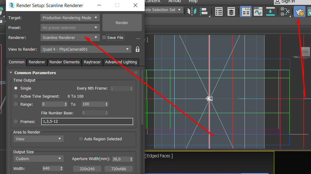 Rendering method. Как в 3d Max продолжить рендер. Как продолжить линию в 3д Максе. Где находится assign render. В 3 Д Мах render Setup Edge length где находится.