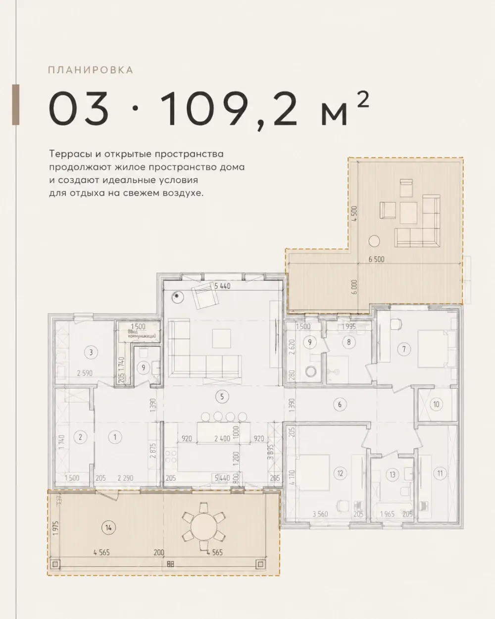 VILLA MILEA — террасы 109,2 м²