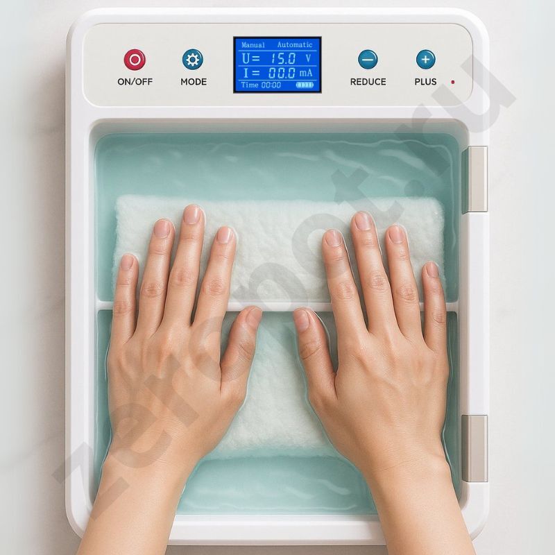 Домашнее лечение потливости рук устройством Zeropot - комфортная процедура ионофореза