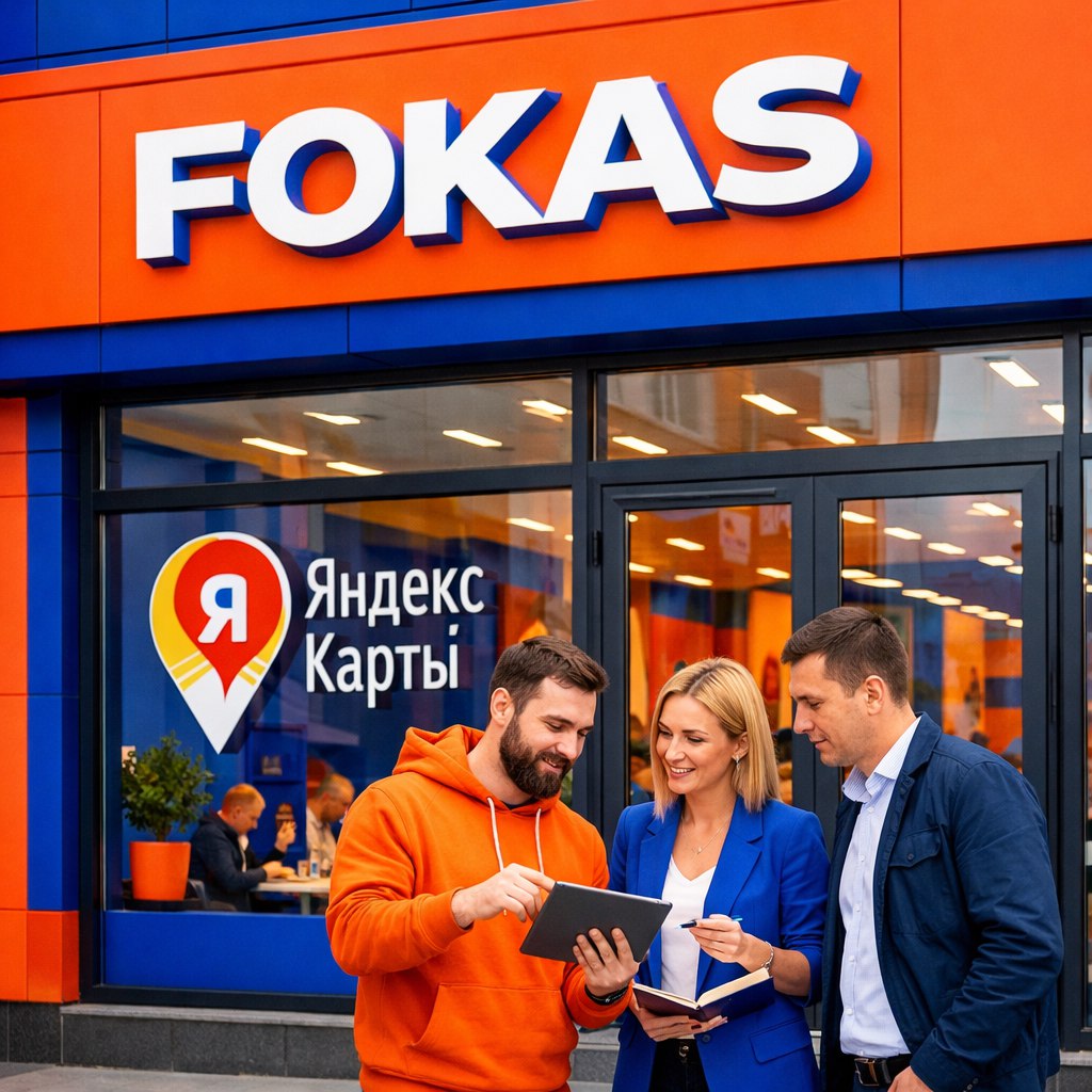 Офис FOKAS в Красноярске, продвижение в топ Яндекс Карт