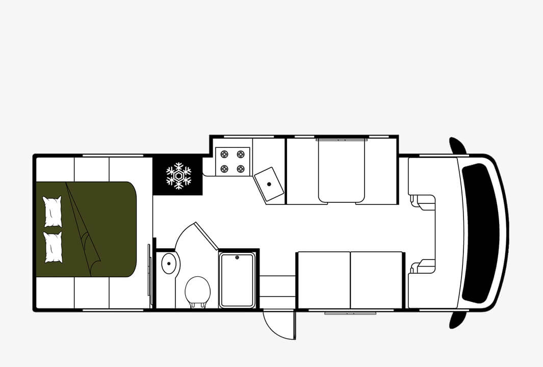 Планировка Class A днём