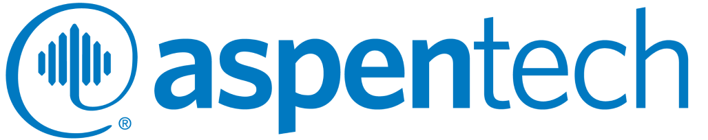 Логотип AspenTech — бело-синий логотип компании, специализирующейся на инженерном программном обеспечении