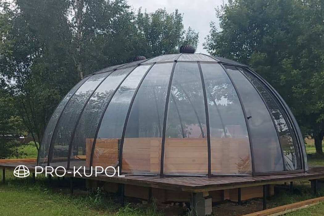 Купольные прозрачные стеклянные беседки иглу от производителя