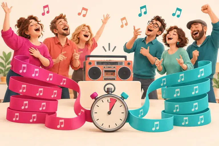 Тематическая иллюстрация к игре Boombox Show