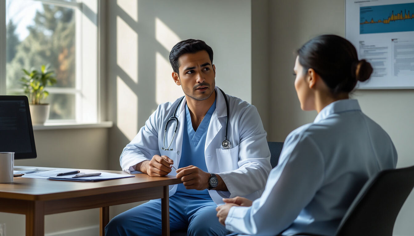 невролог проводит диагностику в Москве