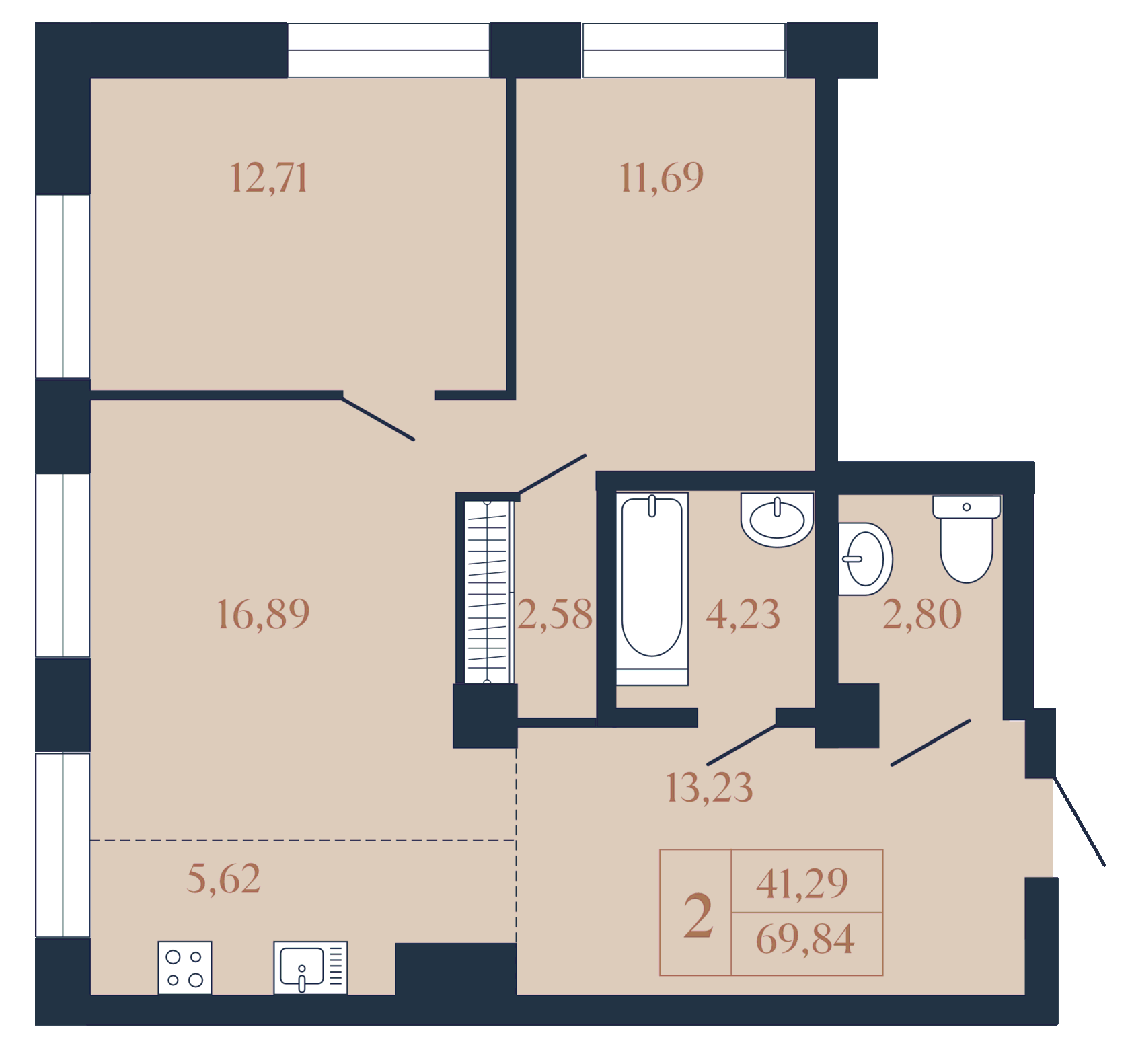 Жилой модуль в Апшеронск планировка
