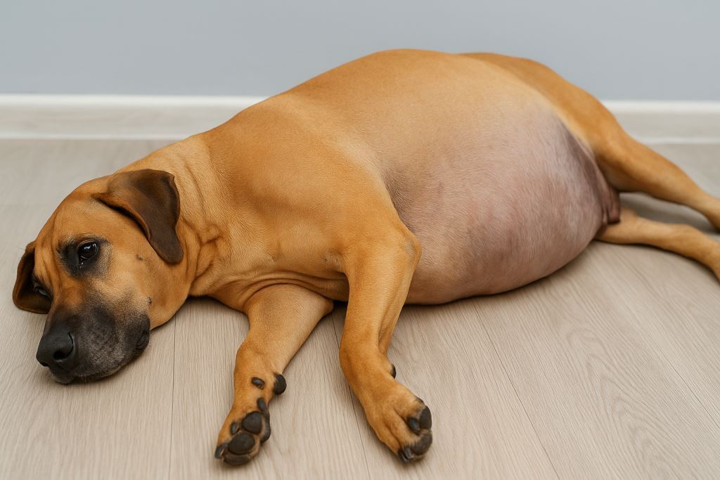 Вздутие живота у собак