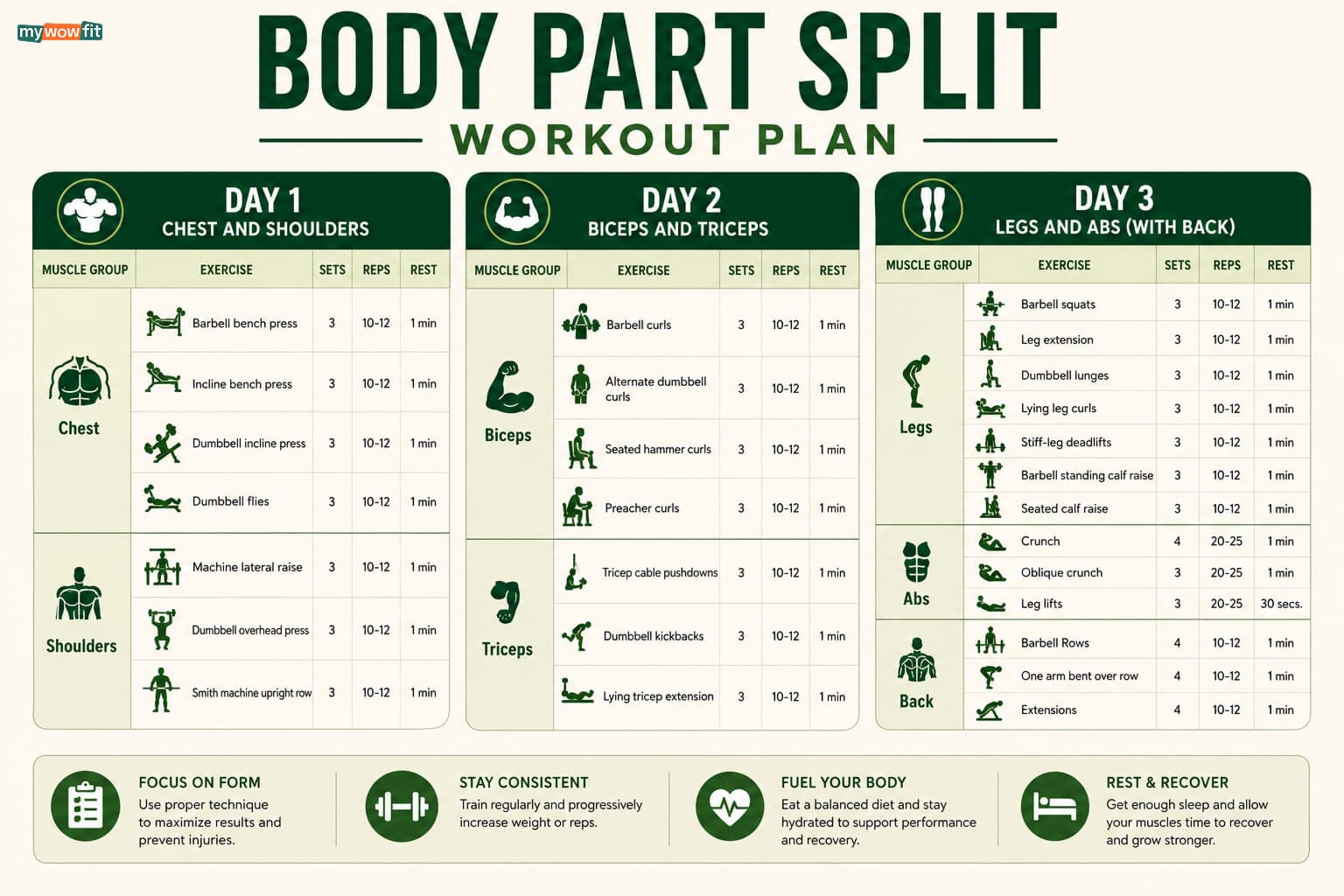 10 Best Workout Split. Complete Guide to Training Split Routines - blog ...