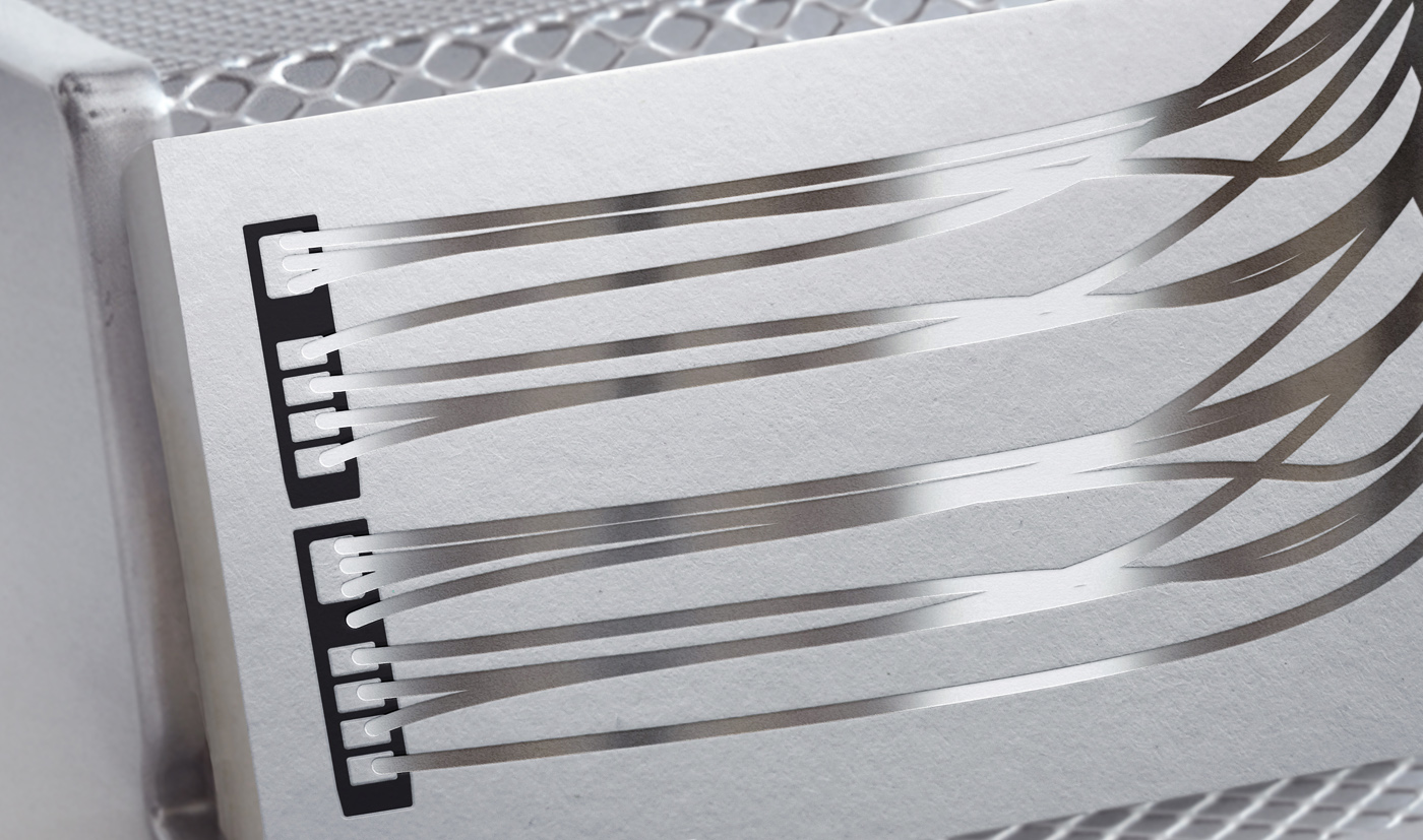 Дизайн визитки тиснение фольгой